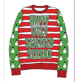 "Happy Ugly Sweater Season" Holiday Greeting Card - Near Modern Disaster