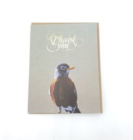 Mincing Mockingbird Robin Thank You Greeting Card - The Mincing Mockingbird