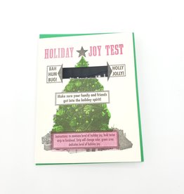 Holiday Joy Test Greeting Card - Steam Whistle Letterpress