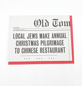 Chinese Restaurant Hanukkah Greeting Card - Old Tom Foolery