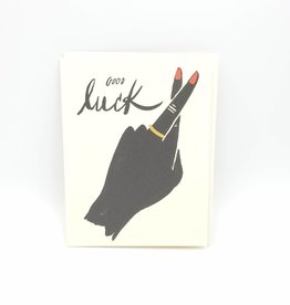 Good Luck Fingers Crossed Greeting Card - Idlewild