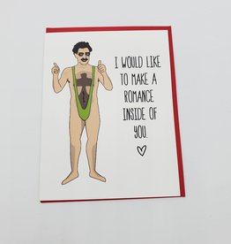 Borat Love Greeting Card by Yeaoh Greetings