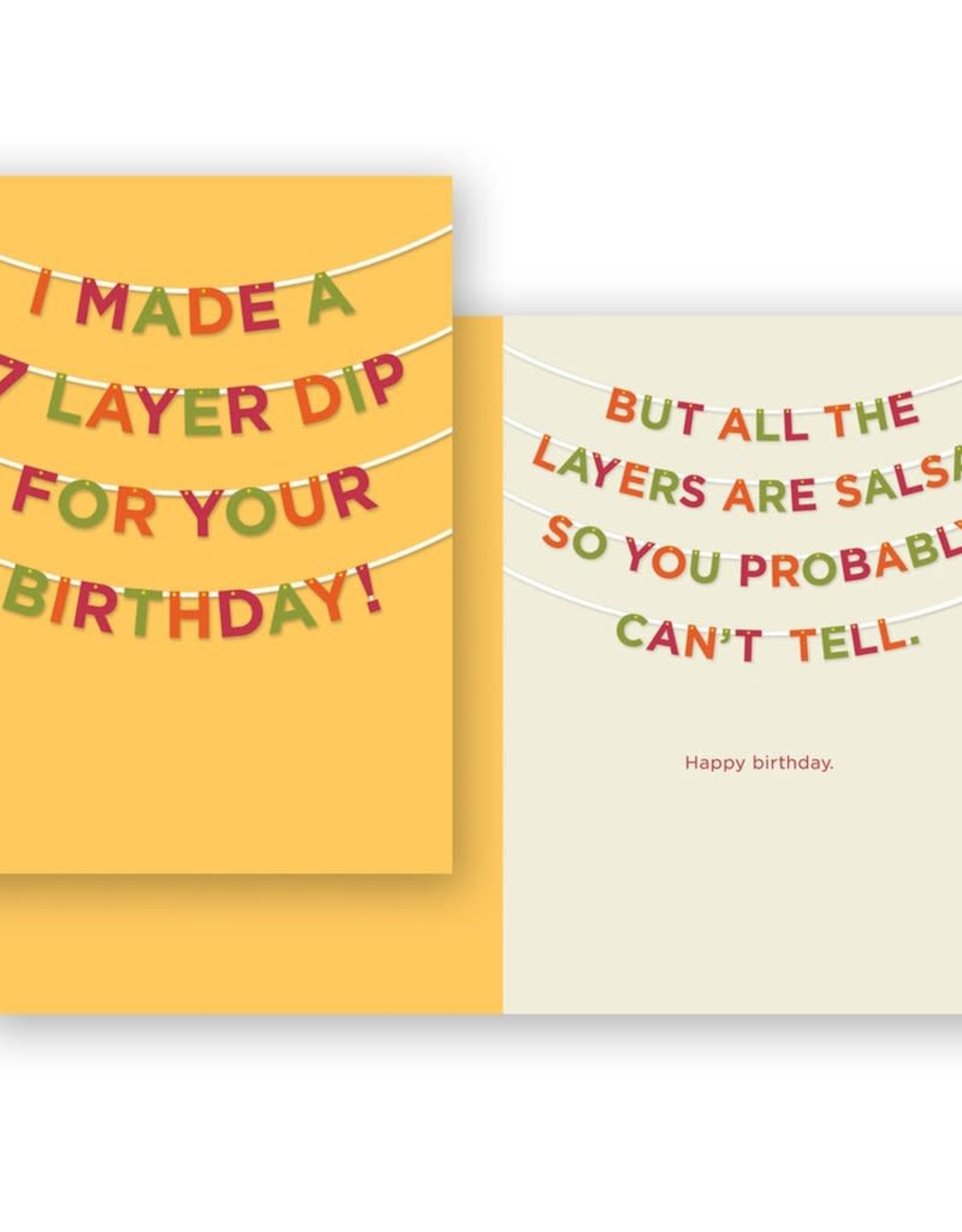 Mincing Mockingbird 7-Layer Dip Birthday Greeting Card - The Mincing Mockingbird