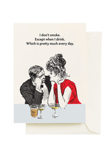 Seltzer Smoke & Drink Greeting Card - Seltzer