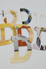 Attic Journals Garland Letters (A-I) - Recycled Books - Attic Journals