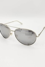Aviator Curved Sunglasses, Mirrored