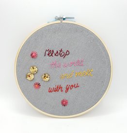 Redux "Melt With You" Embroidered Hoop, LG