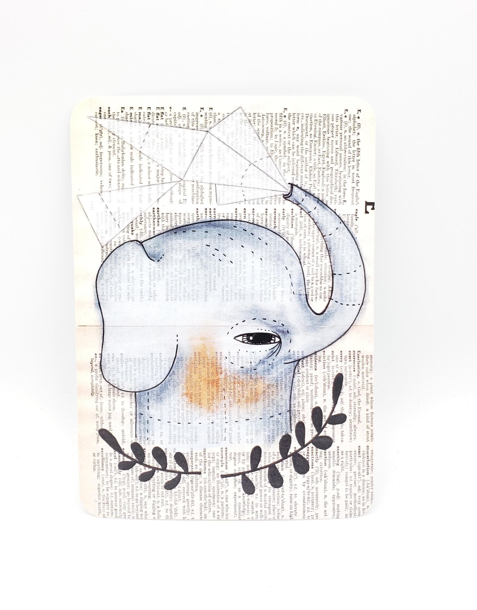 Trish Grantham Elephant Bath Postcard - Trish Grantham