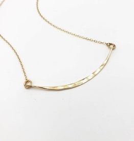 Redux Hammered Curved Bar, Gold Fill