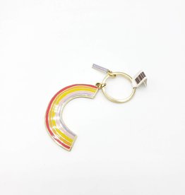 Rainbow Keychain, Brass & Enamel - by Idlewild