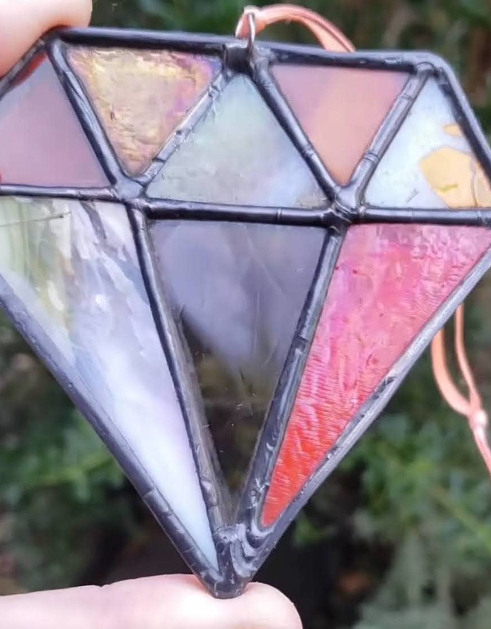 Sun catcher stained glass gem Glass Sculptures & Figurines Art
