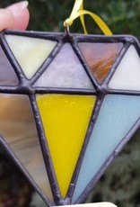 Redux Colorful Gemstone Stained Glass Sun Catcher, "Citrine"