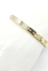 Oh, Hello Friend "slow down. pursue good. stay true. be kind" Cuff Bracelet, Gold Plated