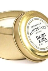 Paddywax Apothecary - Sea Salt & Sage Travel Tin Candle, 2oz.