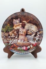 Redux "Rollin With My Homies" - Vintage Upcycled Plate Art