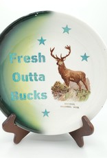 Redux "Fresh Outta Bucks" - Vintage Upcycled Plate Art