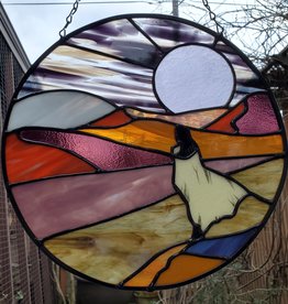 Redux Dune Stained Glass Window Hanging