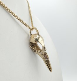 Redux Cast Bird Skull, Brass (chain sold separately)