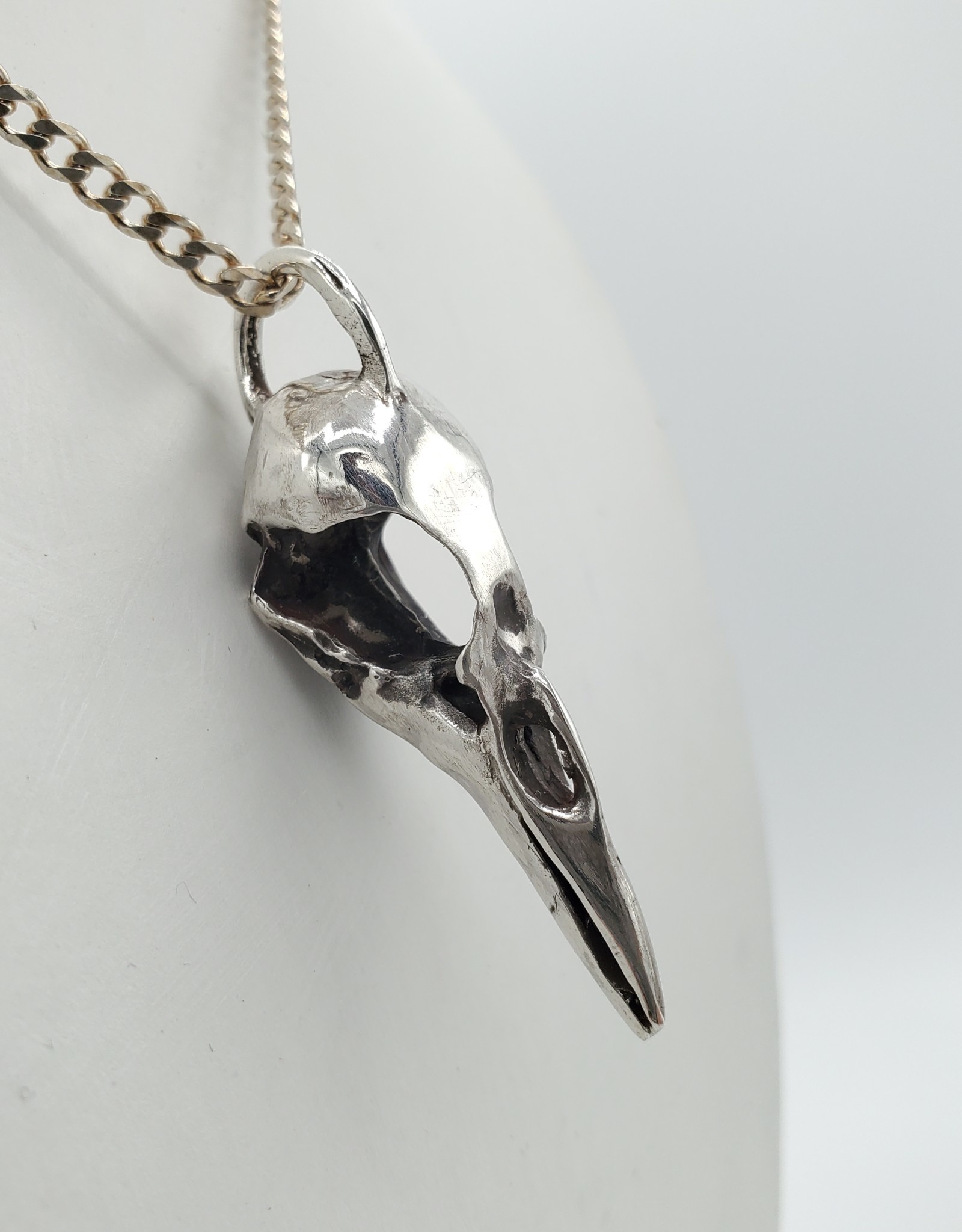 Redux Cast Bird Skull, Sterling Silver (chain sold separately)
