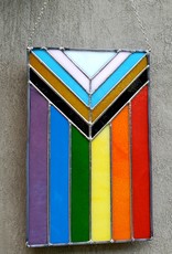 Redux Stained Glass Progress Pride Flag