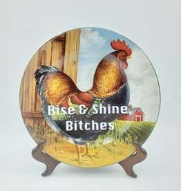 Redux "Rise & Shine, Bitches" - Vintage Upcycled Plate Art