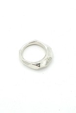 Redux Faceted Heavy Sterling Silver Ring