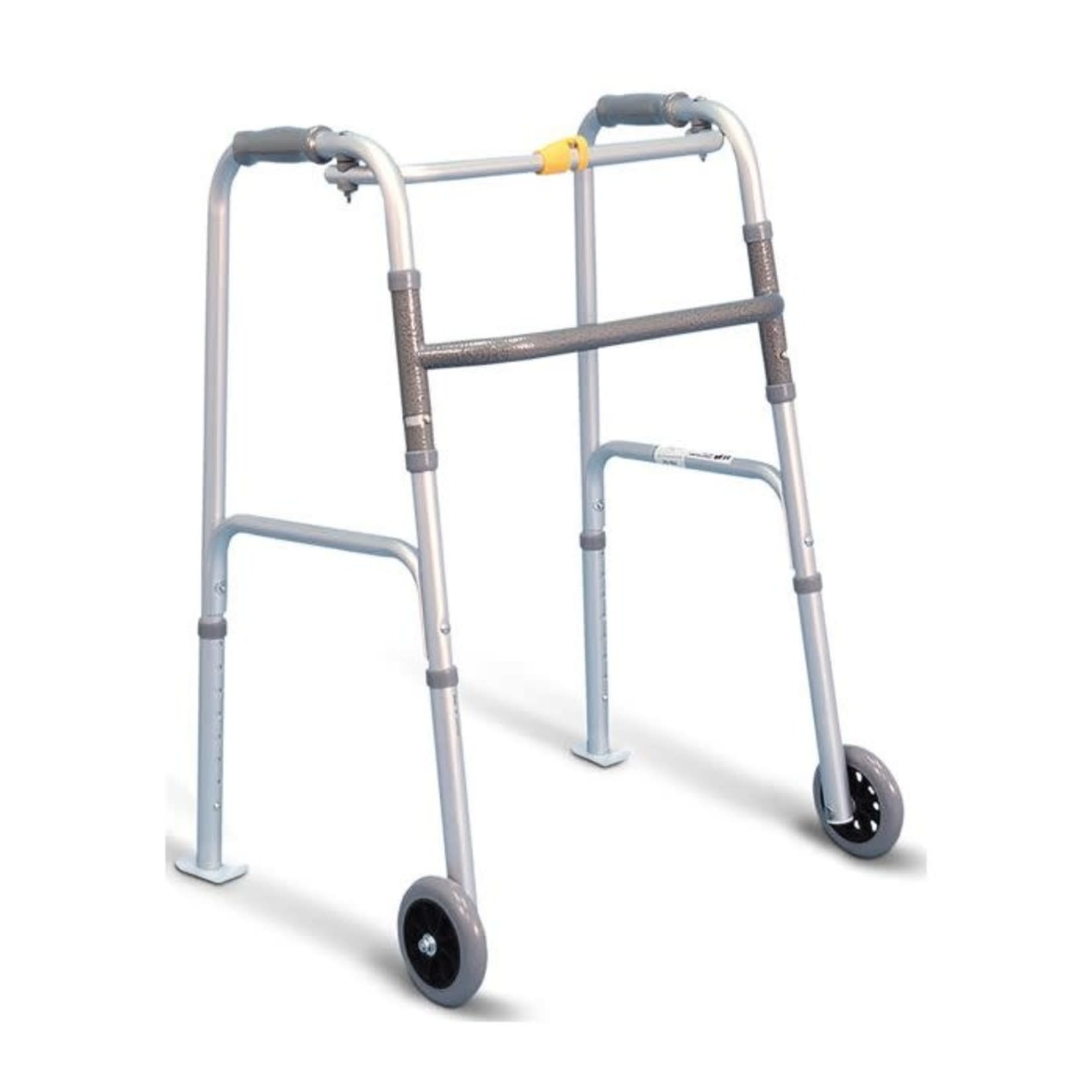 Pro-Aide Walker with wheels & skis - 1 button