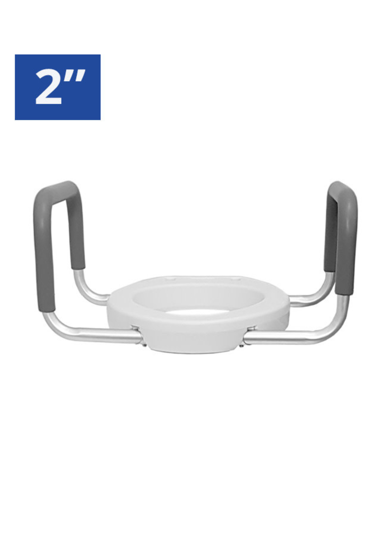 MOBB 2" Standard Raised Toilet Seat with arms  (MOBB)