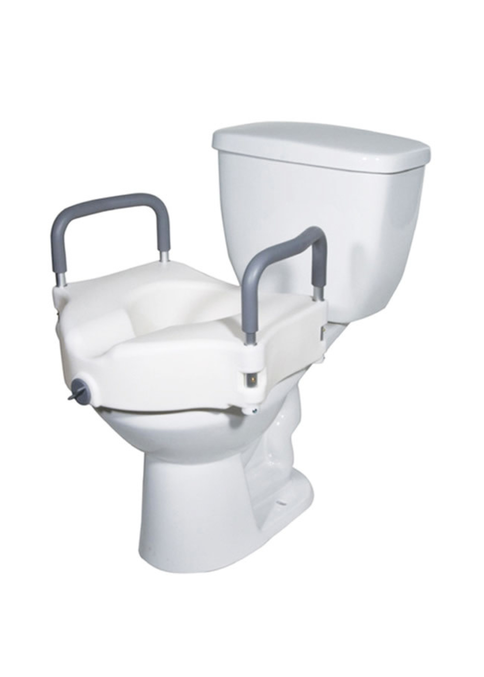 MOBB Locking Raised Toilet Seat with Removable Arms
