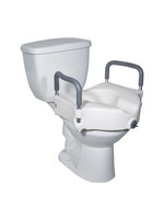 Drive 2-in-1 Locking Raised Toilet Seat with Tool-free Removable Arms (Drive)