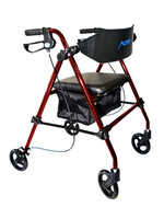 MOBB Aluminum Folding Rollator  8" Wheels Red
