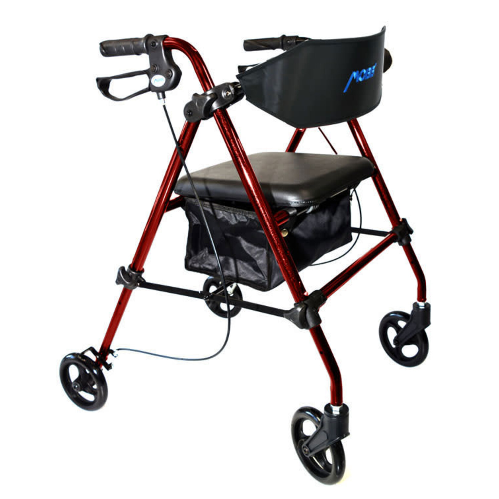 MOBB Aluminum Folding Rollator  8" Wheels Red