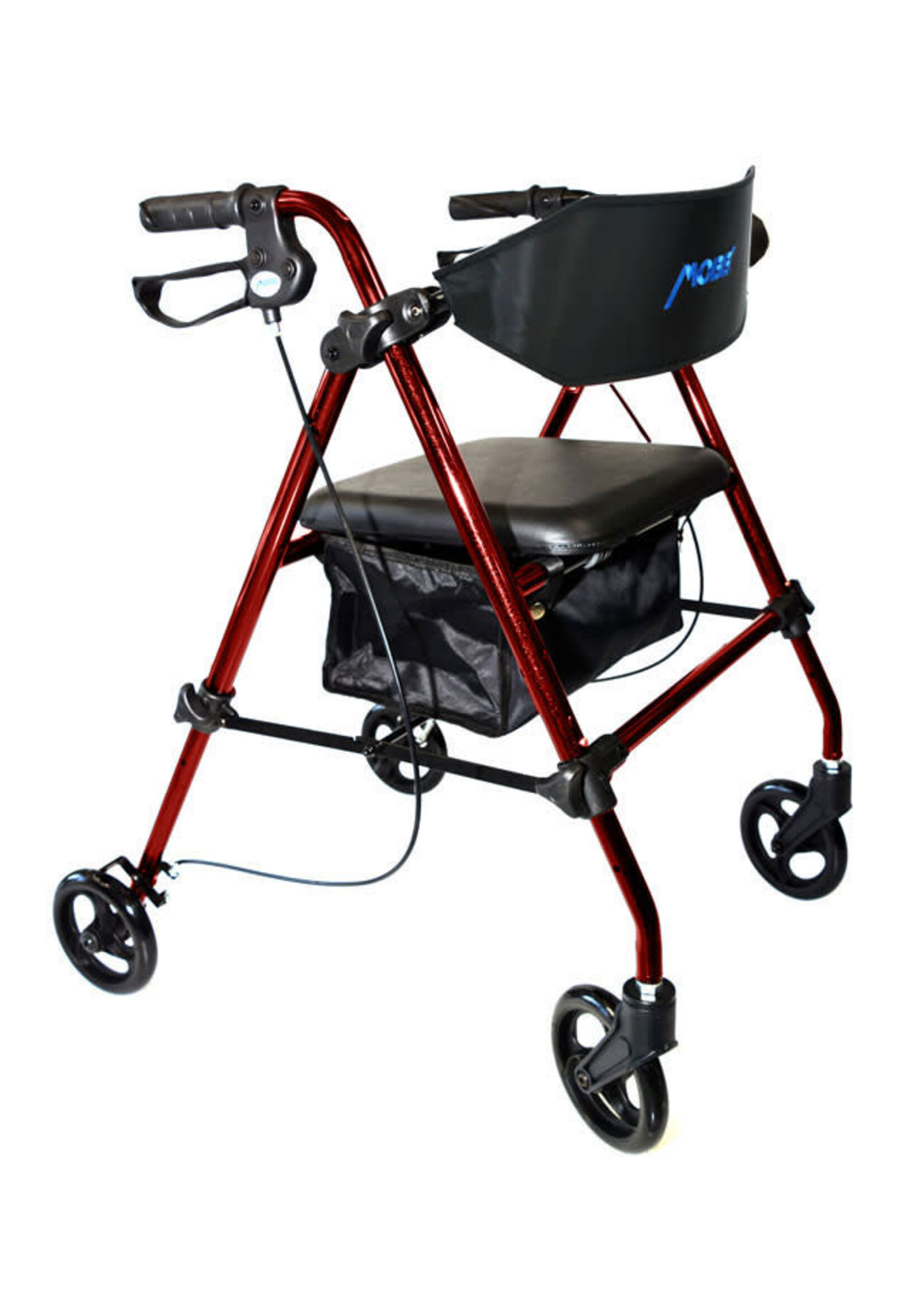 MOBB Aluminum Folding Rollator  8" Wheels Red