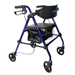 MOBB Aluminum Folding Rollator 8" Wheels Blue