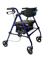 MOBB Aluminum Folding Rollator 8" Wheels Blue