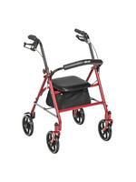 Drive Durable 4 Wheel Rollator with 7.5" Casters (Red)