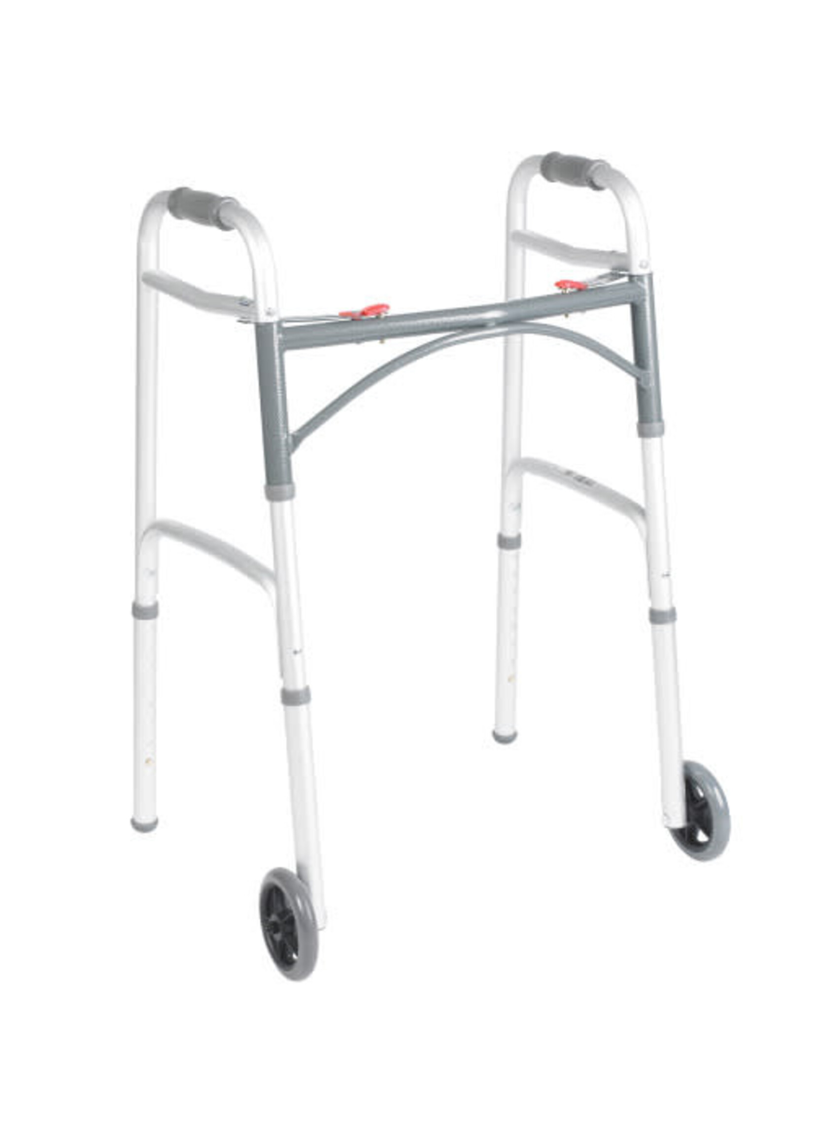 Drive Adult Folding Walker, Two Button with 5" Wheels