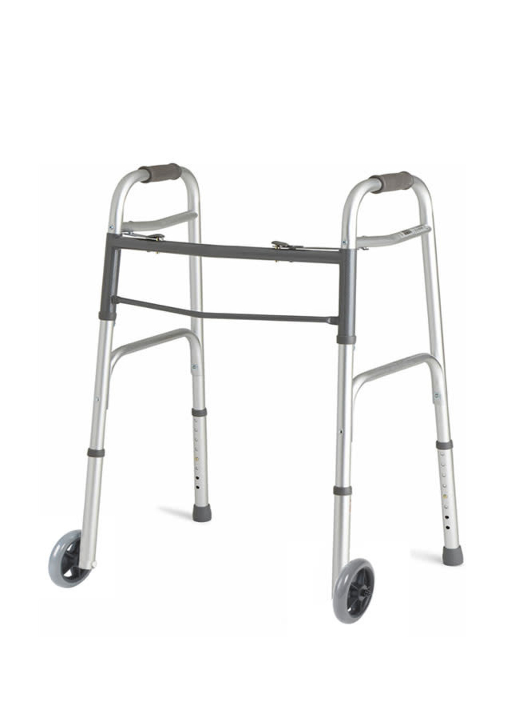 MOBB Adult Folding Walker with Front Wheels