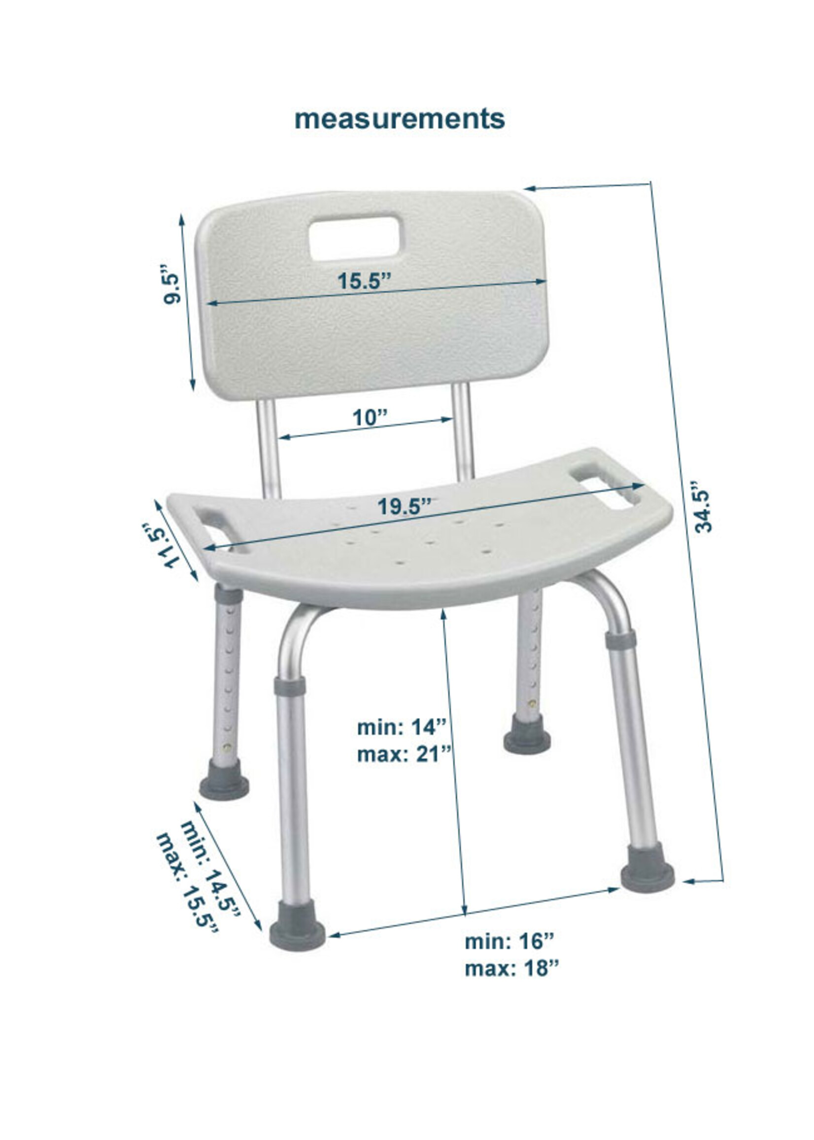 MOBB Chaise de bain avec dossier
