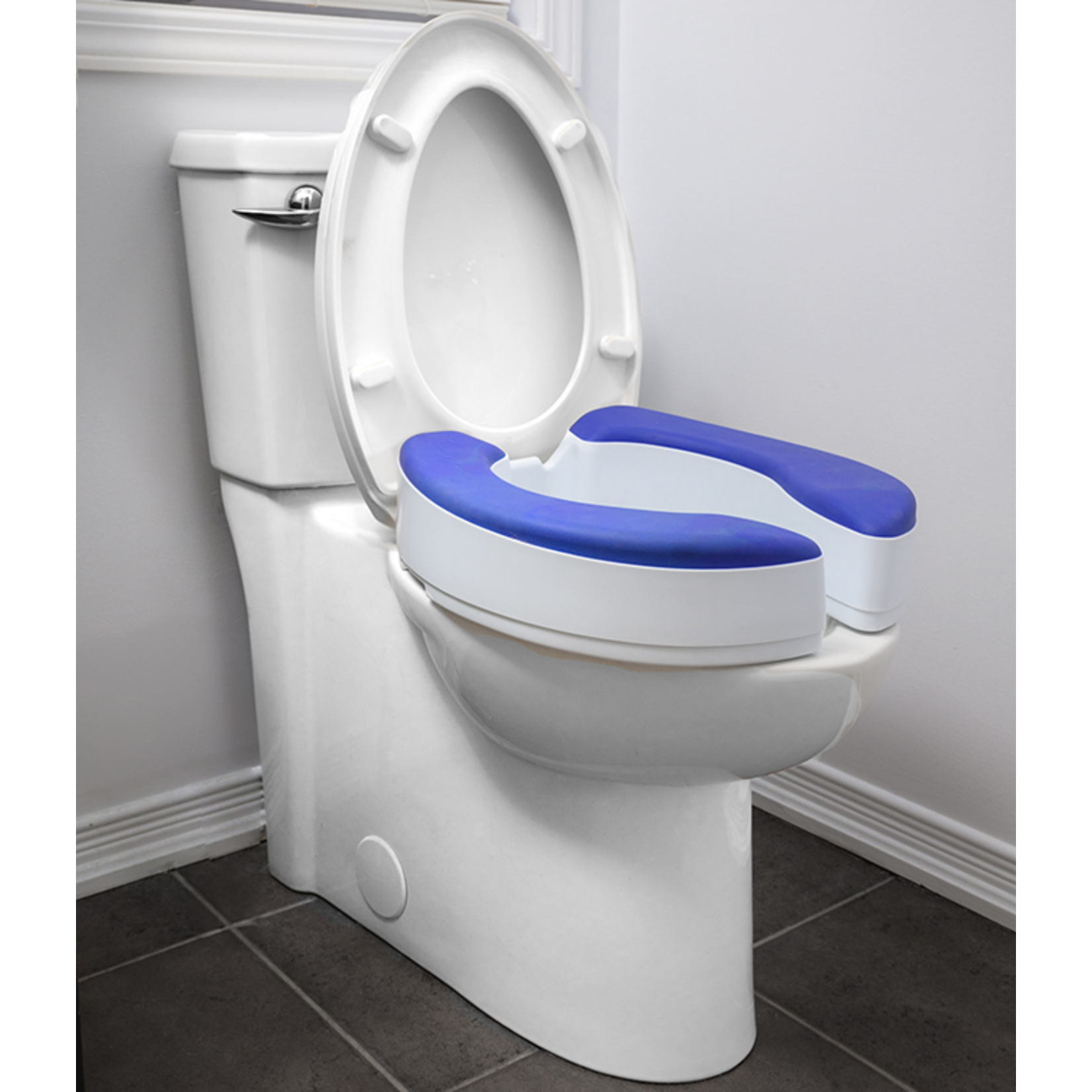 MOBB Siège de toilette surélevé réglable de 10 cm (4 po)/ 4” Adjustable Raised Toilet Seat