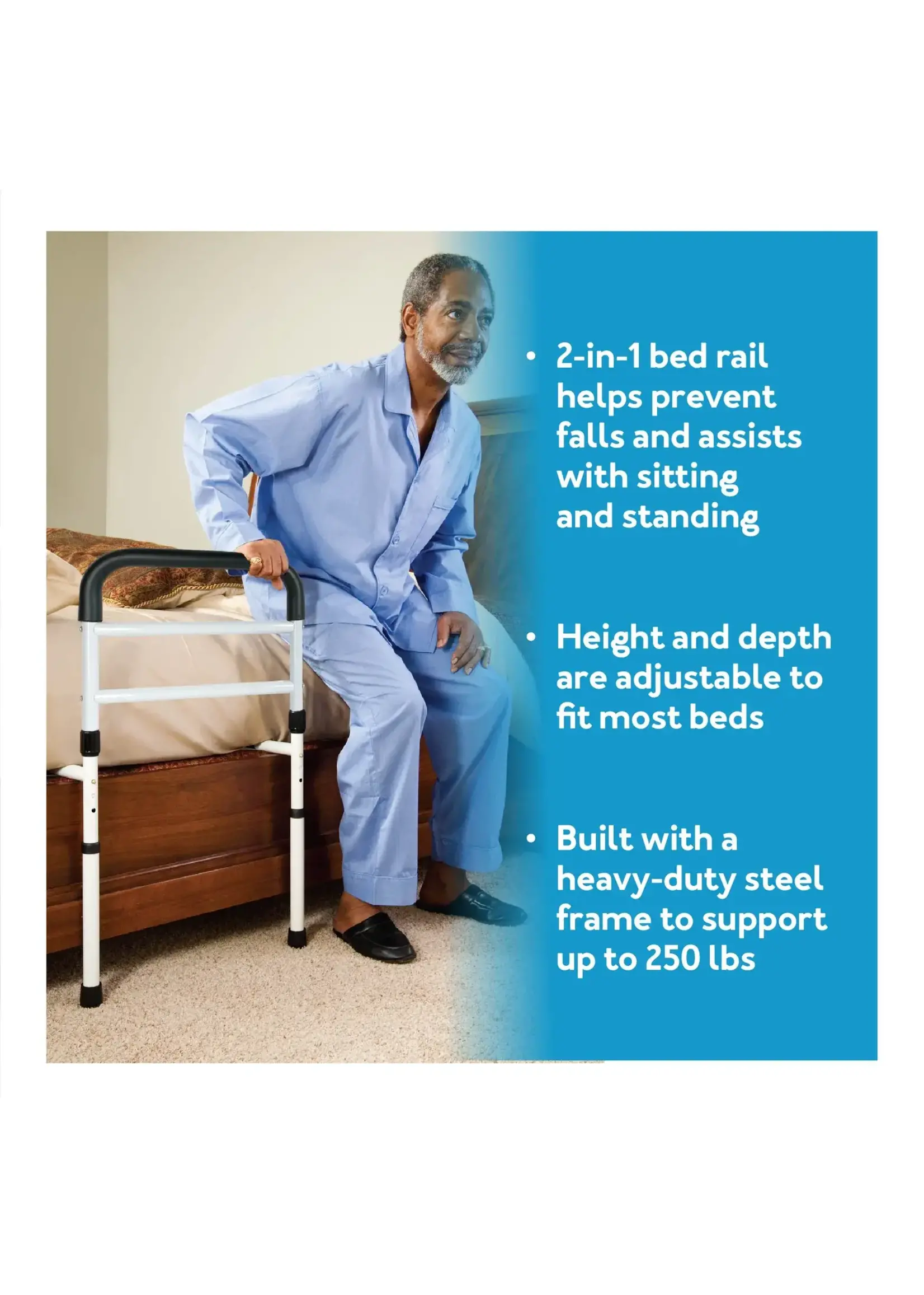 Carex Rail de support de lit Carex