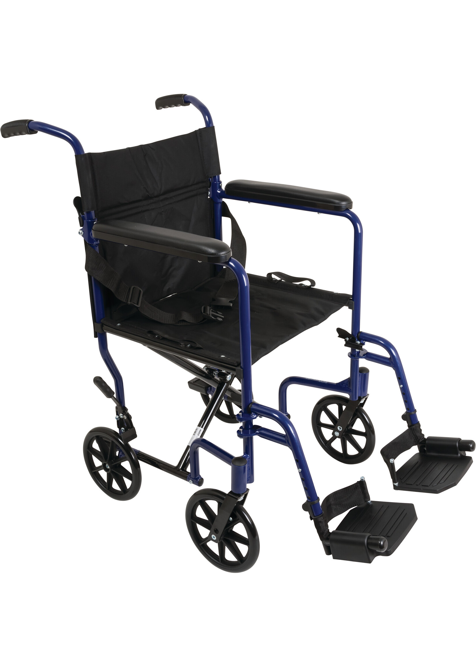 ProBasics Fauteuil roulant de transport en aluminium 19 pouces, bleu
