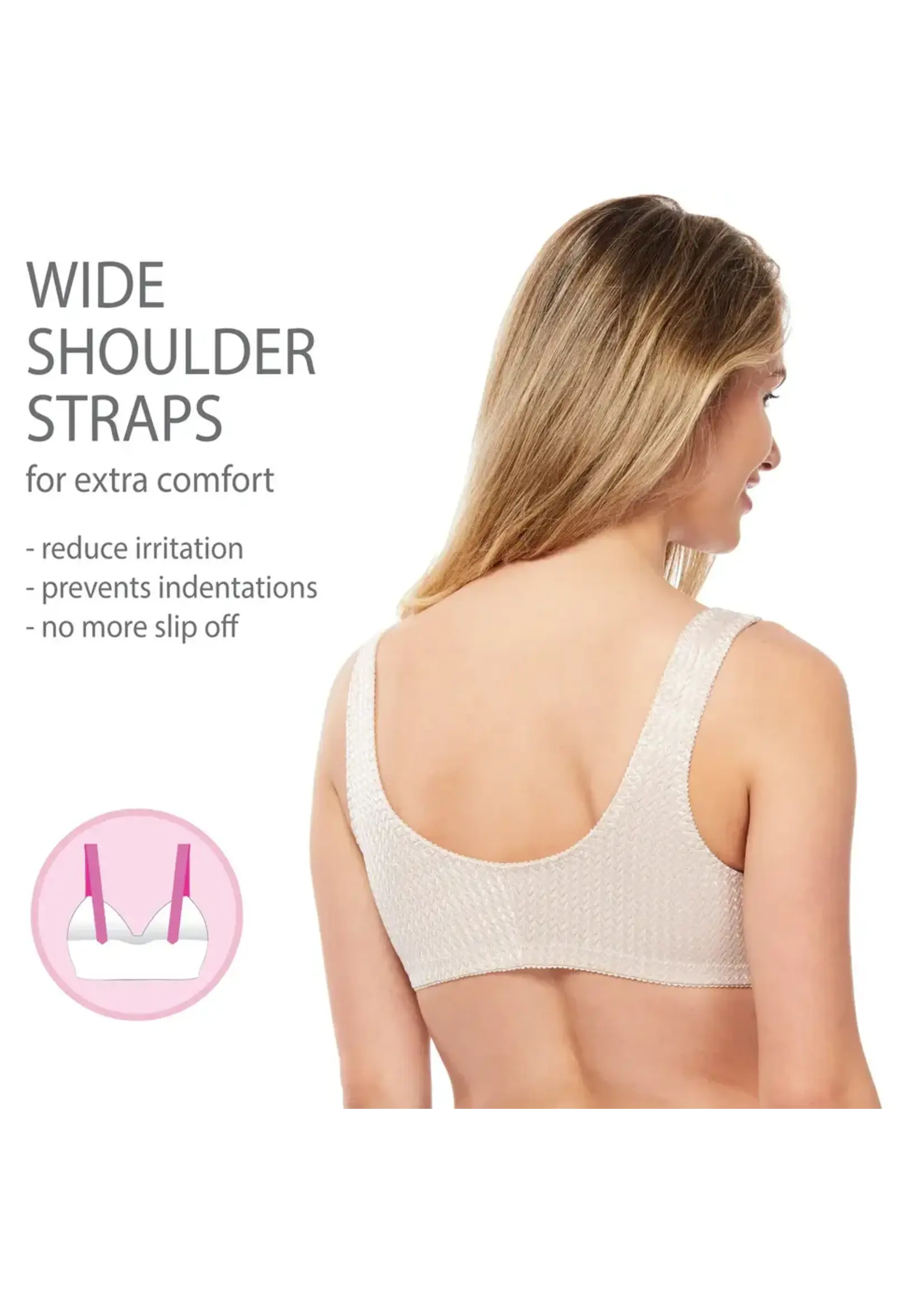 Carole Martin Full-Freedom Comfort Front Closure Bra