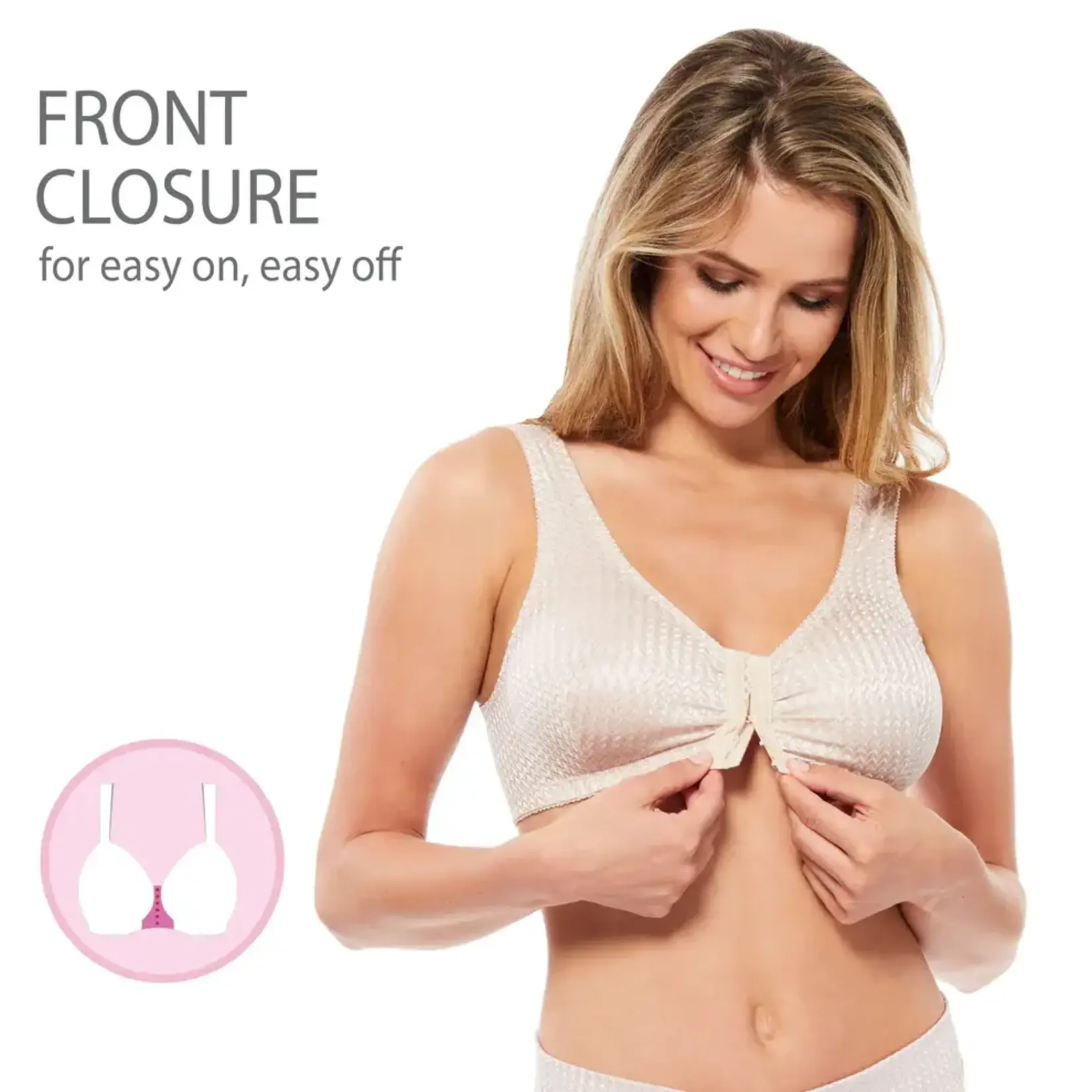 Carole Martin Soutien-gorge à fermeture avant confortable et offrant une liberté totale