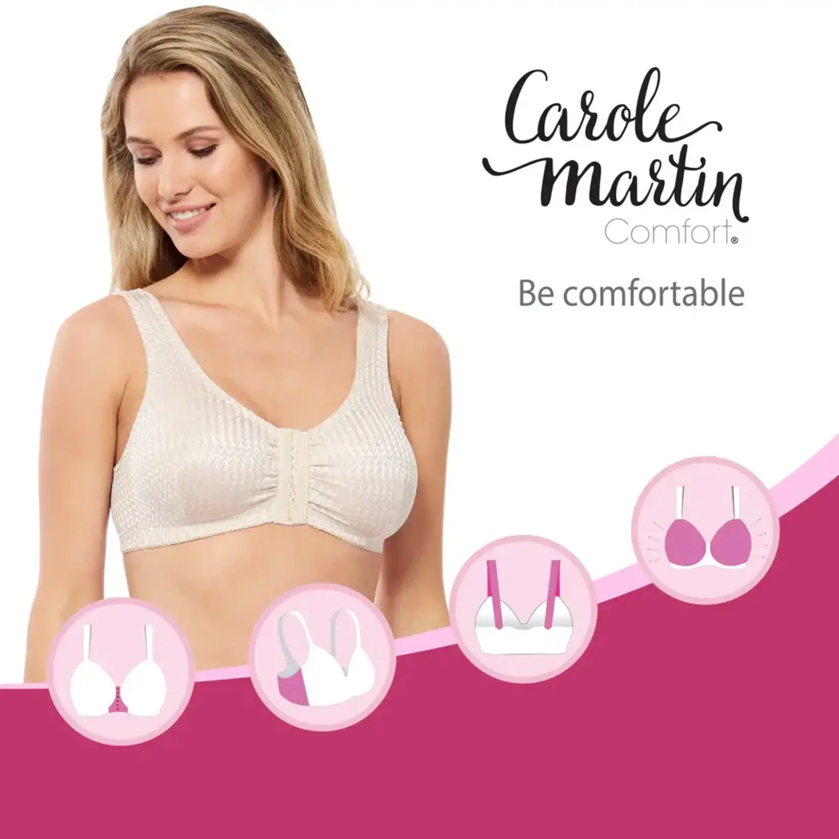 Carole Martin Full-Freedom Comfort Front Closure Bra
