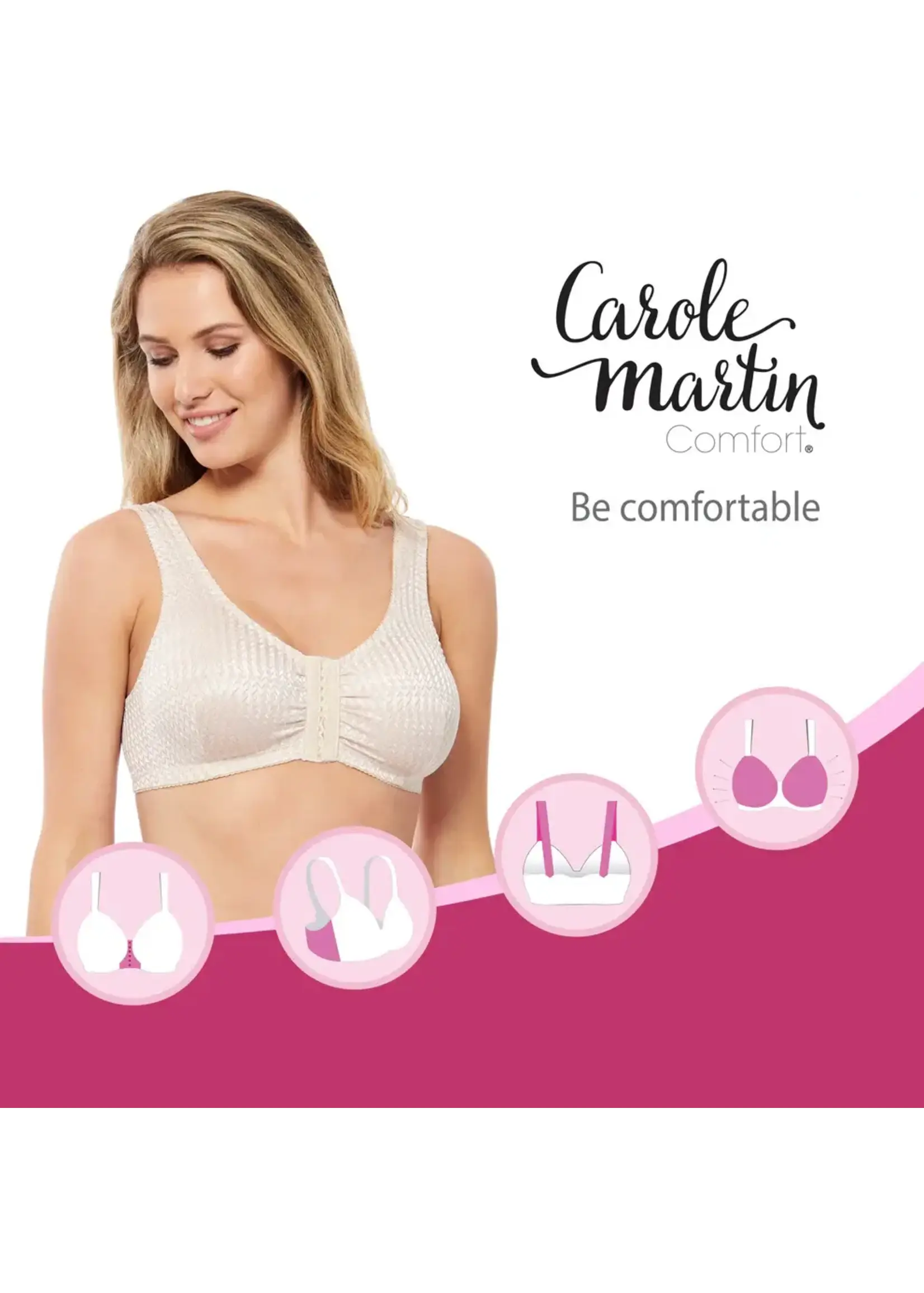 Carole Martin Full-Freedom Comfort Front Closure Bra
