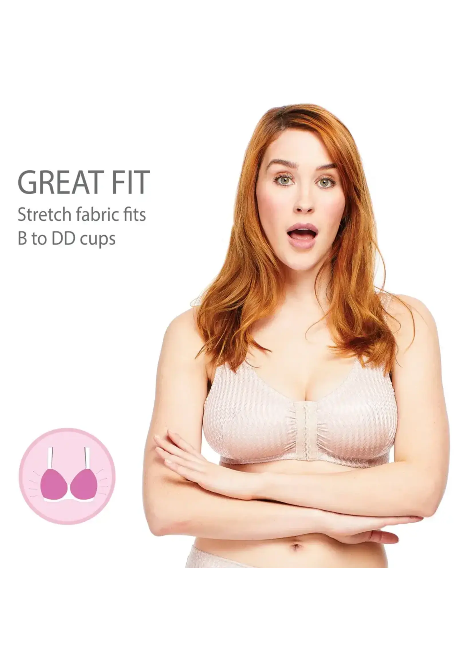 Carole Martin Full-Freedom Comfort Front Closure Bra