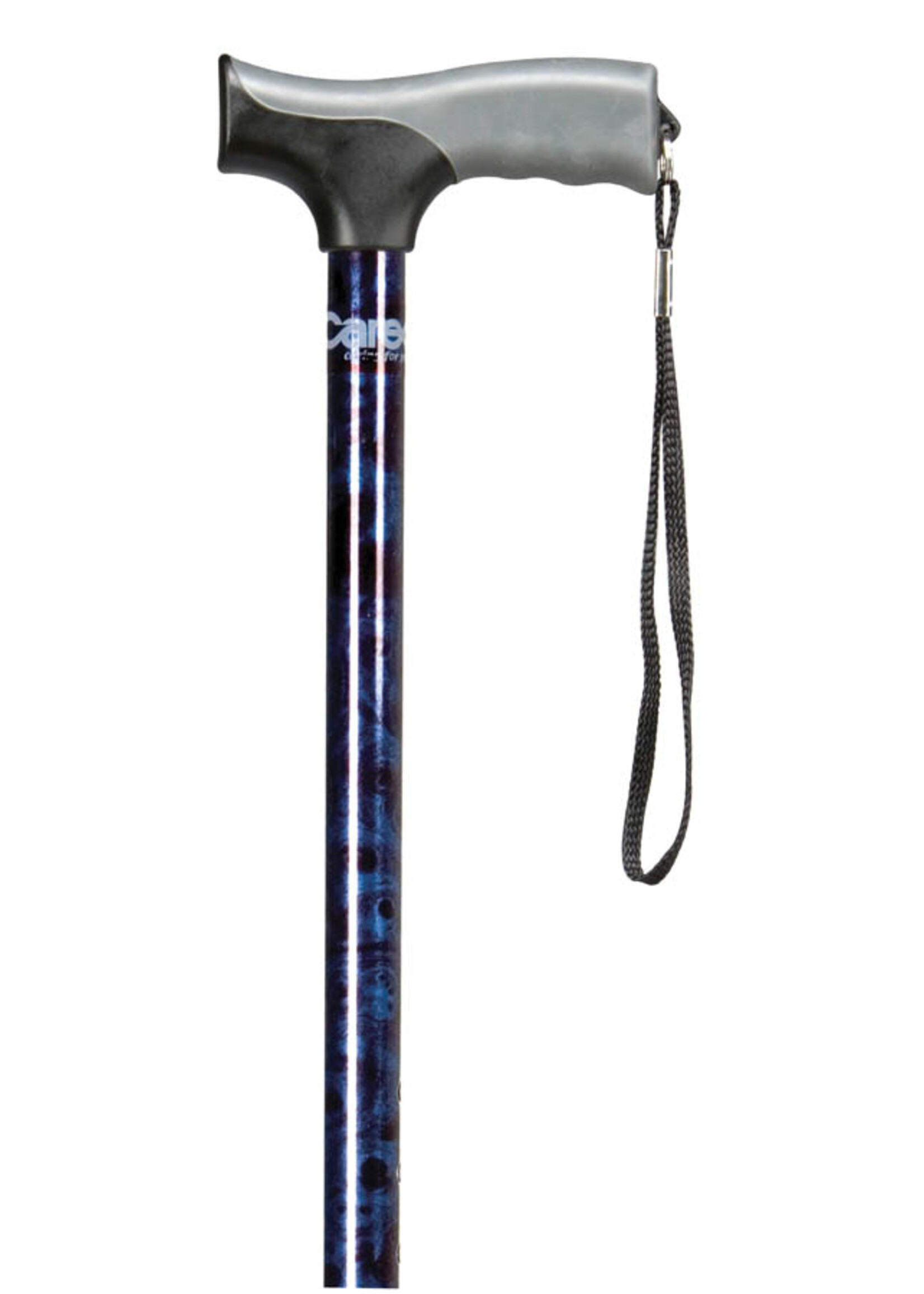 Carex Canne Derby à poignée souple - Bleu design