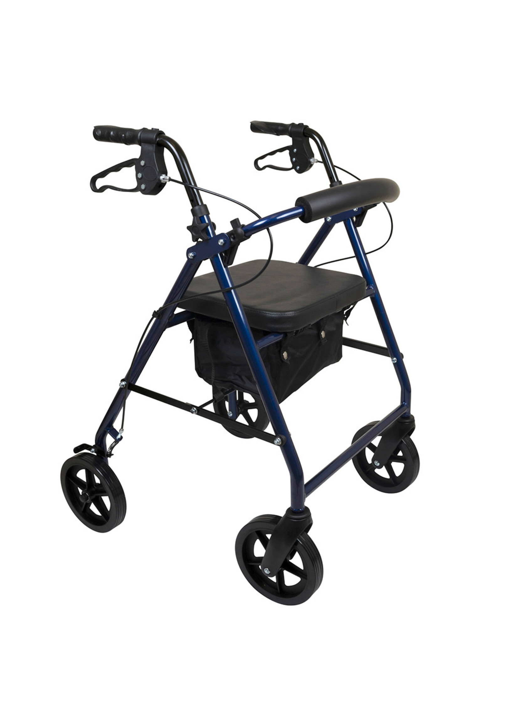 Carex Déambulateur en aluminium, roues de 20 cm (8 pouces), bleu