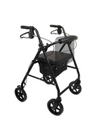 Carex Déambulateur en aluminium avec roues de 8 pouces, noir/ ALUMINUM ROLLATOR 8" WHEELS BLACK